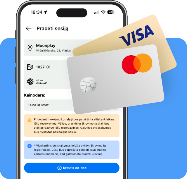 Elektromobilio įkrovimas per programėlę