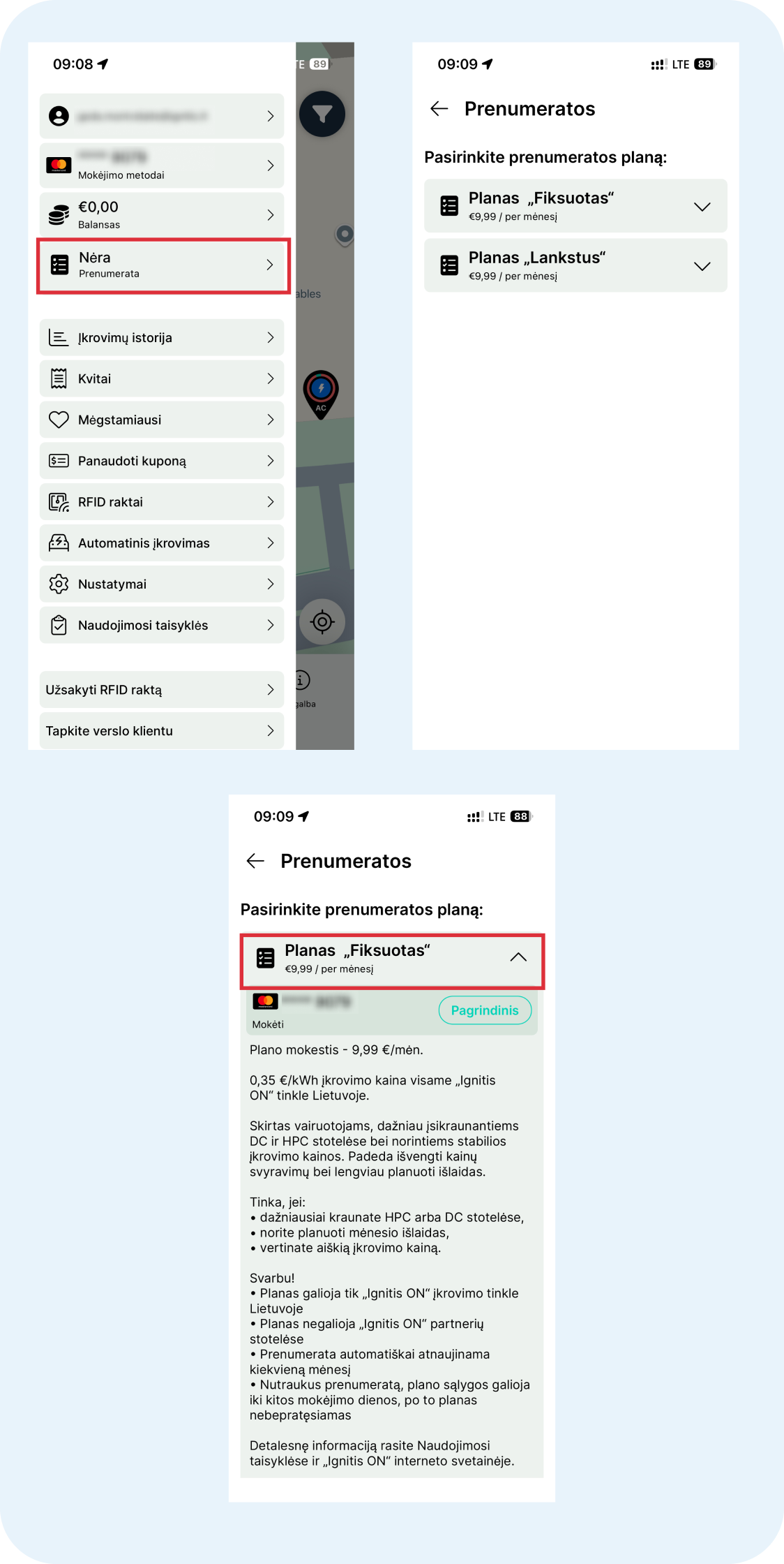 Kaip užsisakyti prenumeratos planą.