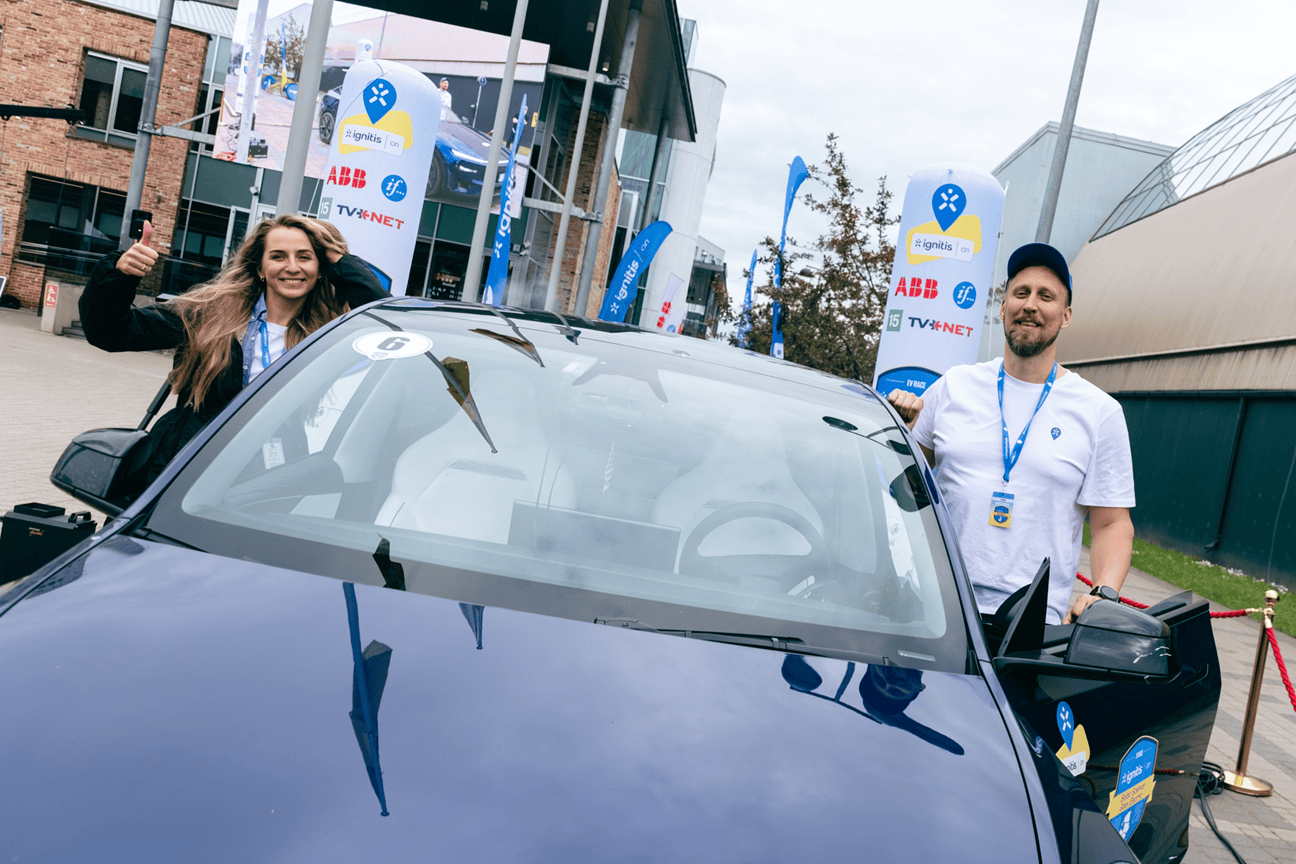 Ignitis ON elektromobilių varžybų 2026 m. akimirka.