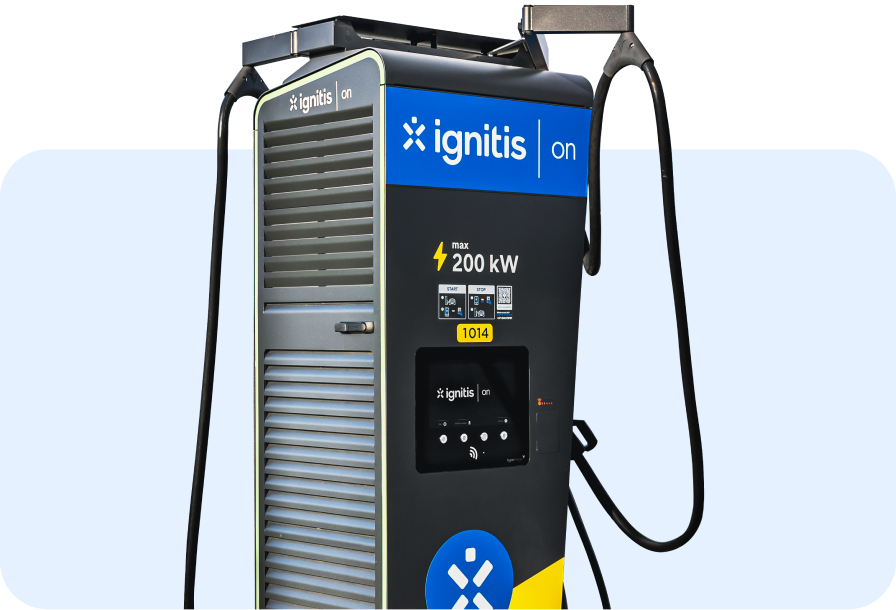 Ignitis ON itin greito įkrovimo stotelė