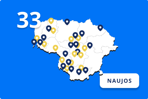 33 naujos įkrovimo stotelės