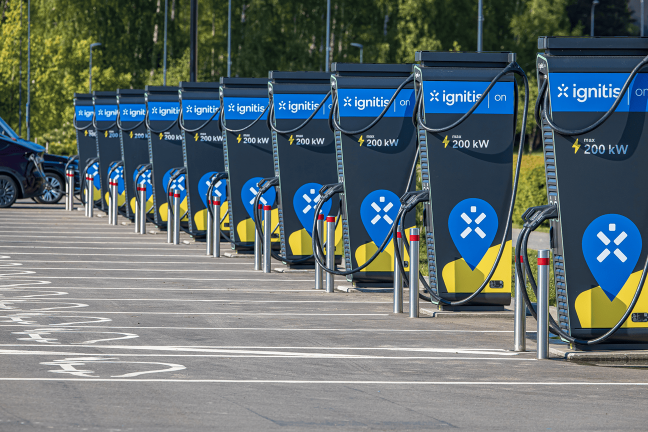 Ignitis ON itin greito įkrovimo stotelės
