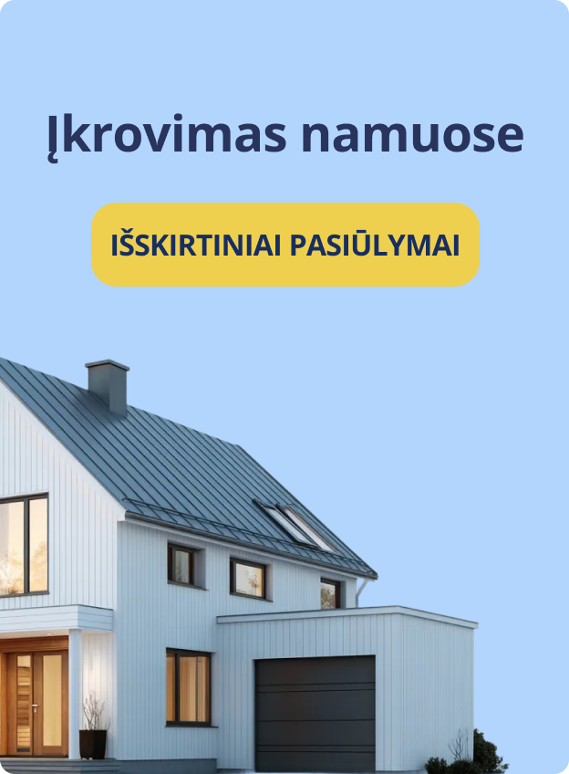 Įkrovimas namuose. Išskirtiniai pasiūlymai.